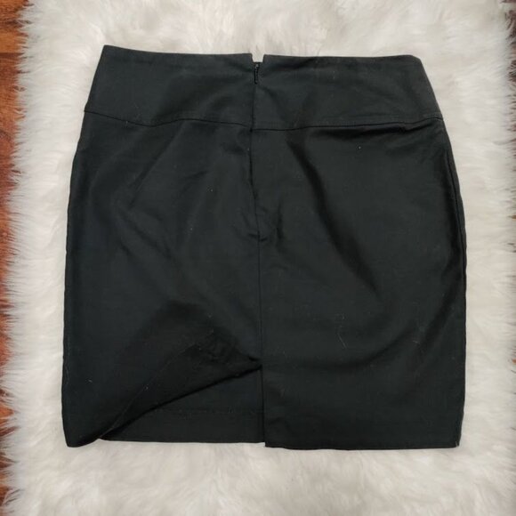 Ellen Tracy Classic Black Mini Skirt 10 Cotton Women's - Picture 3 of 9